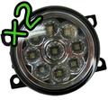 View Item Pair of LED DRL Front bumper fog Lamps for Nissan Navara D40 pickup